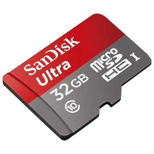 Карта памяти SanDisk Ultra microSDHC Class 10 UHS-I 48MB/s 32GB + SD adapter