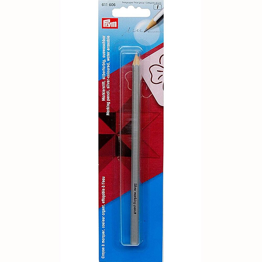 611606 Prym Маркировочный карандаш, смываемый водой, серебристый, в блистере - фото №2