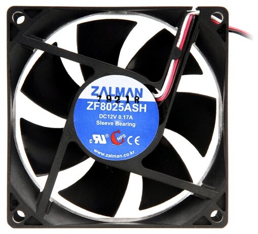 Вентилятор Zalman ZM-F1 Plus (SF) 80x80mm черный 3-pin 20-23dB 85gr Ret