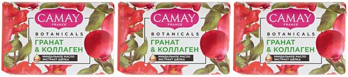 Camay Мыло Botanicals Цветы граната туалетное, 3 шт. x 85 г /