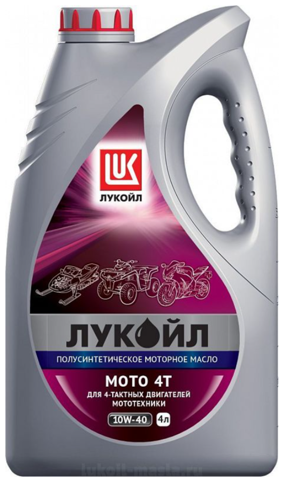 Масло моторное 4-х тактное "лукойл" мото 4t 10w40 (4 л) п/синт. Lukoil 1595328