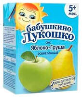 Сок осветленный Бабушкино Лукошко Яблоко-груша (Tetra Pak), с 5 месяцев 0.2 л