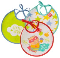 Happy Baby Набор нагрудников Basic Terry bibs, 3 шт , расцветка: rabbit