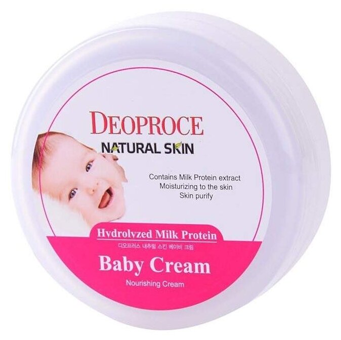 Крем детский питательный на молочных белках Deoproce Natural Skin Baby Cream 100g
