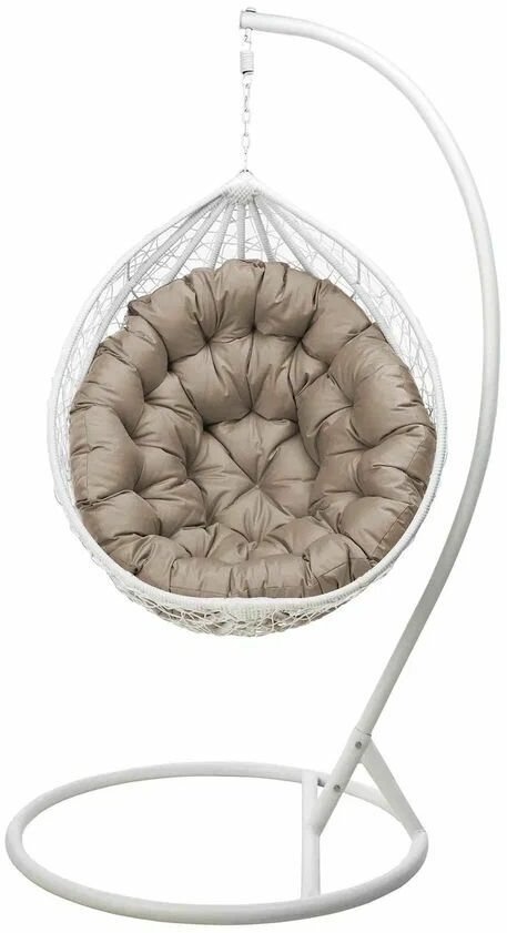 Подушка для садовых качелей, круглая напольная сидушка Вилли, темно-бежевый - фотография № 8