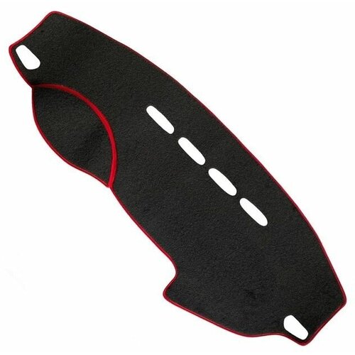 Накидка на панель приборов для LADA веста, цвет черный, строчка красная