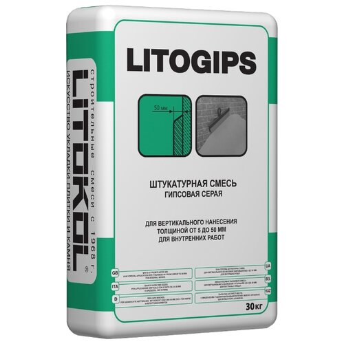 фото Штукатурка litokol litogips 30 кг