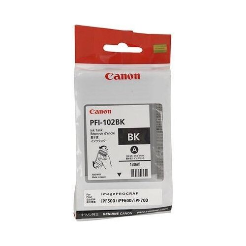 Картридж Canon PFI-102BK (0895B001), 130 стр, черный картридж sprint sp c pfi 102 im