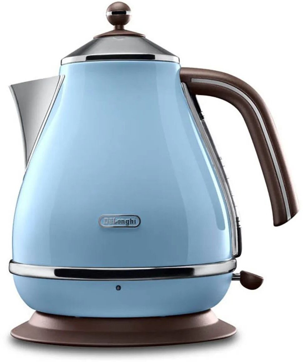 Чайник электрический Delonghi KBOV2001.AZ голубой, нержавеющая сталь