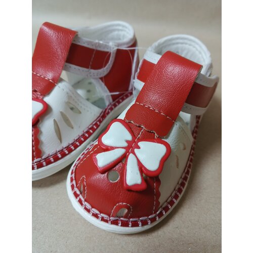 фото Пинетки сандра, размер 20, красный, белый