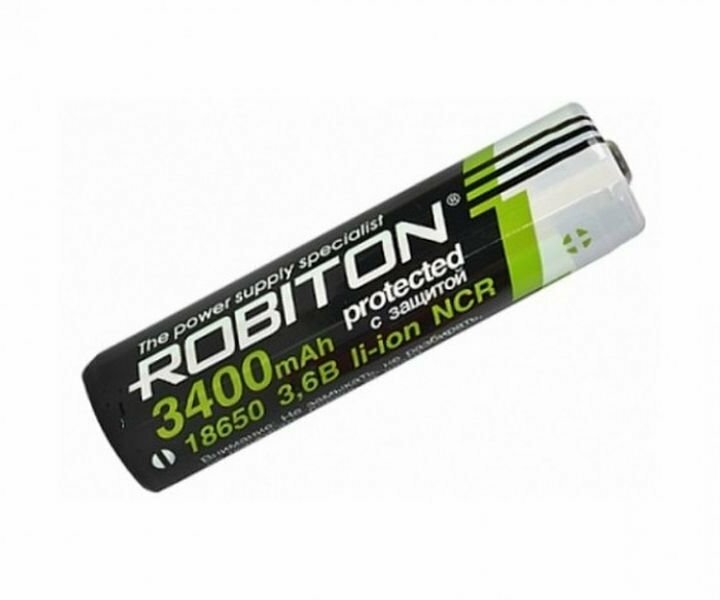 Аккумулятор Robiton 18650 (3400mAh) с защитой