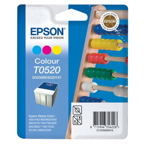 картридж epson c13s02003690 670 стр многоцветный Картридж Epson C13T05204010, 300 стр, многоцветный