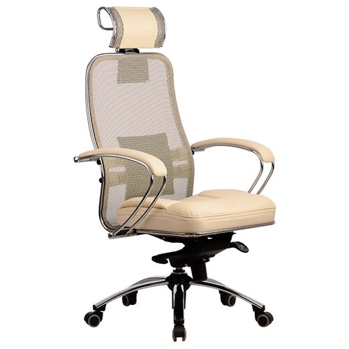 Компьютерное кресло Метта SAMURAI SL-2 для руководителя, цвет: белый лебедь