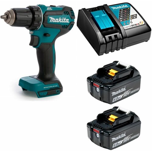 Дрель-шуруповерт аккумуляторная 50Нм 18В LXT Li-Ion 2x6Ач зу Makita DDF485RGE 3892000₽