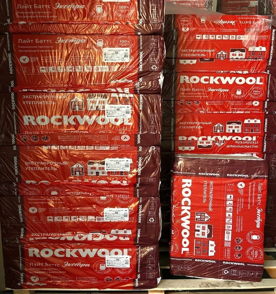 Теплоизоляция Rockwool Лайт Баттс Экстра, 100 мм - фотография № 10