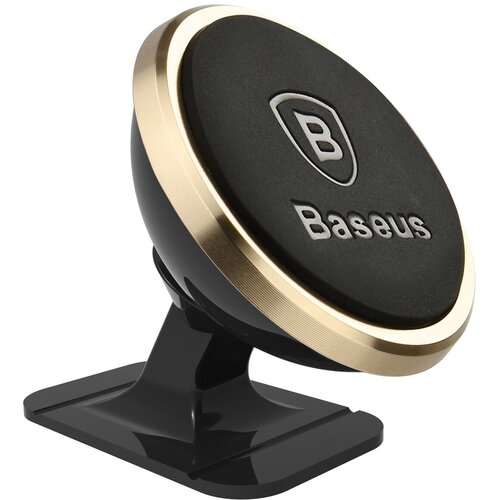 Магнитный автомобильный держатель Baseus 360-degree Rotation Magnetic Mount Holder SUGENT-NT0V (золотой) автомобильный держатель для телефона baseus черный розовое золото магнитный на липучке базеус