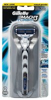 Бритвенный станок Gillette Mach3 Turbo сменные лезвия: 3 шт.