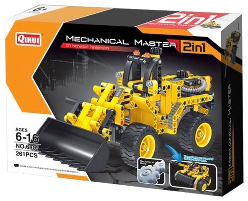 Конструктор QiHui Mechanical Master 6803 Бульдозер, 261 дет.