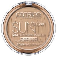CATRICE Sun Glow Matt Bronzing Powder пудра компактная с эффектом загара матирующая 030 Medium Bronz