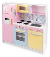 Кухня KidKraft Пастель 53181 розовый/желтый/голубой