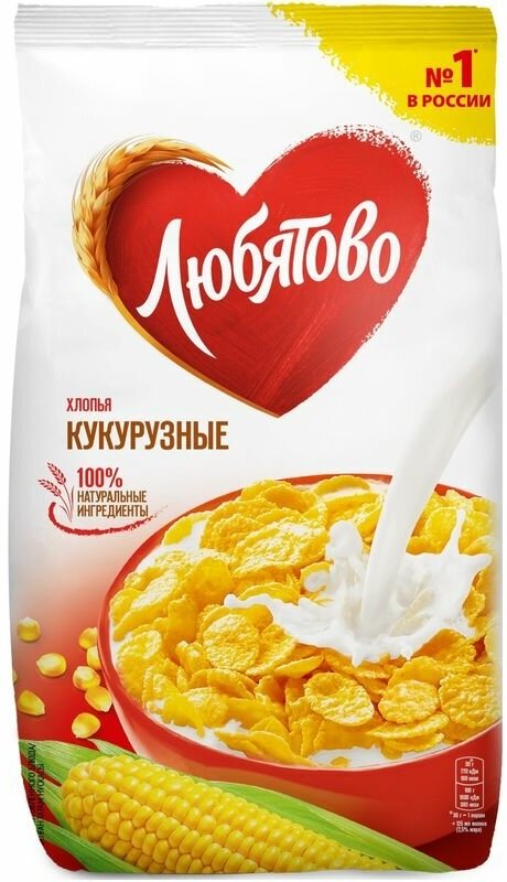 Хлопья Любятово Кукурузные