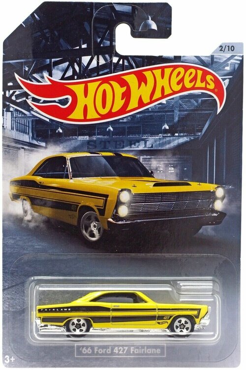 Детская Машинка 1:64 Hot Wheels Premium Редкая модель 66 FORD 427 FAIRLANE из серии AMERICAN STEEL Series