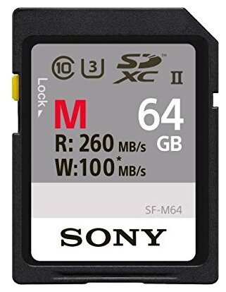 Карта памяти SDXC Sony серии SF-M, 64GB