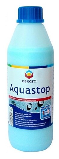 Акриловый грунт влагоизолятор (грунтовка) Eskaro Aquastop 0,5 л концентрат 1:5