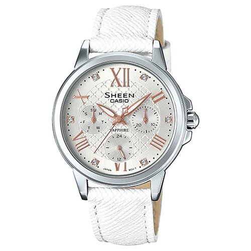 Наручные часы CASIO Sheen SHE-3511L-7A, белый, серебряный