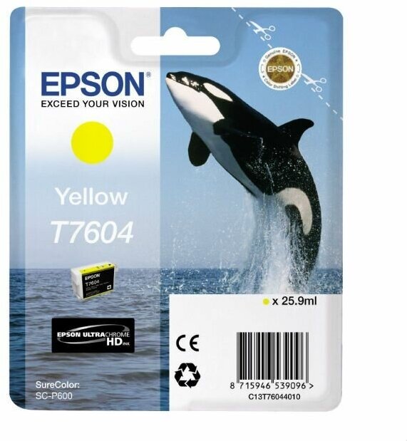 Картридж Epson T7604 Yellow/Желтый