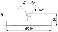 Верхний душ Fantini Fukasawa 8053 SS