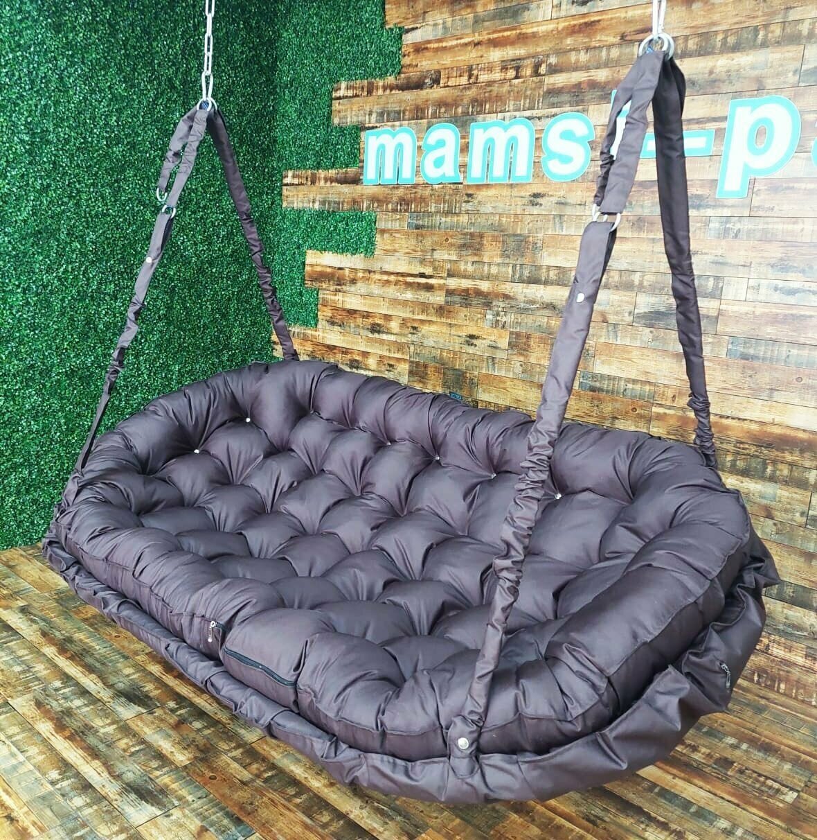 Диваны Садовые Качели для дома и сада 155х105х15см Mamsi-Papsi коричневый