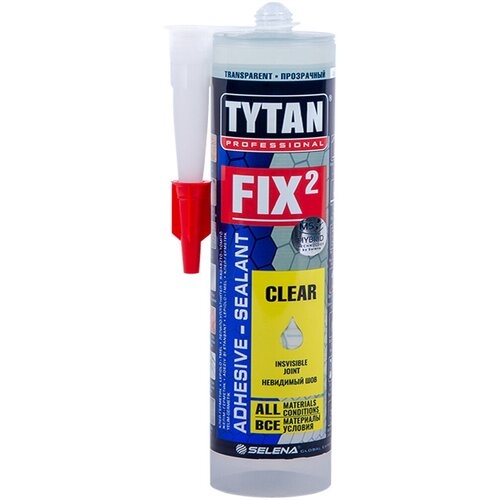 Клей-герметик Tytan Professional Fix² Clear, 290 мл, прозрачный