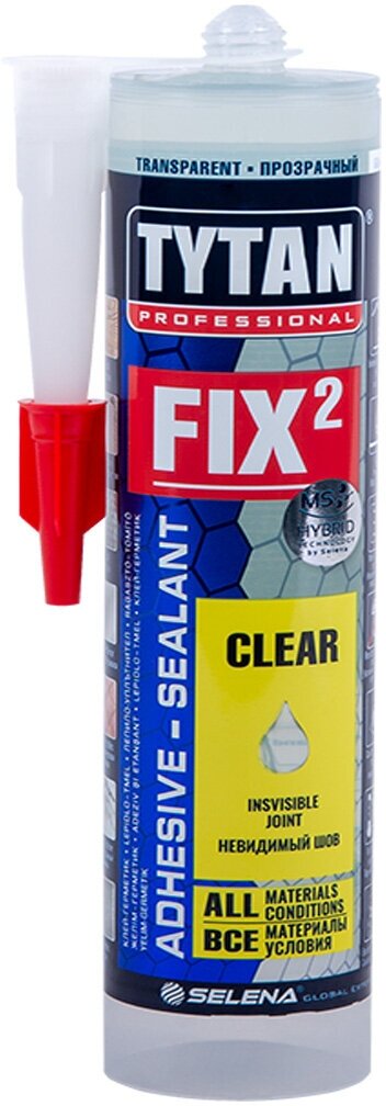 Клей-герметик Tytan Professional Fix² Clear 290 мл прозрачный