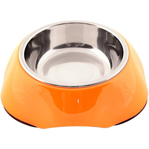 Миска для собак и кошек, 11x16x4.8 см, 180 мл, оранжевый миска для кошек i p t s стальная цвет красный 180 мл