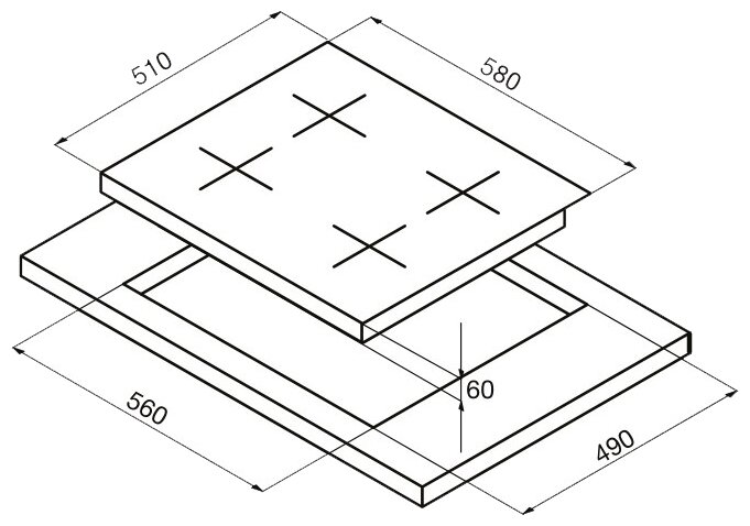 Индукционная варочная поверхность KORTING HIB 6409 BS - фотография № 2