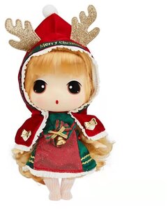 Фото Коллекционная Игрушка, Кукла DDung для Девочек, 18 см из серии Новый Год, В Рождественском платье, Снегурочка, Кукла Пупс, Дун Данг, FDE1852