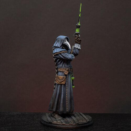 SCP-049 Чумной Доктор металлическая фигурка коллекционное издание в росписи / SCP Foundation Plague doctor collector's pfinted edition