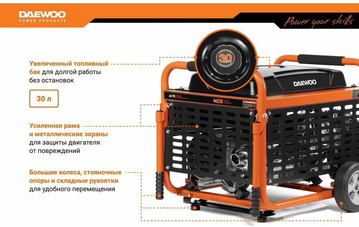 Генератор бензиновый DAEWOO GDA 9500E - фото №20