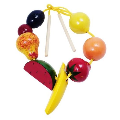 Развивающая игрушка RNToys Фрукты-ягоды (Д-342), 9 дет., разноцветный rntoys бусы фрукты ягоды цветные