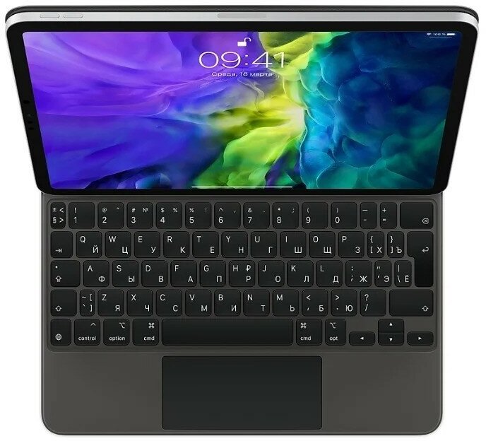 Беспроводная клавиатура Apple Magic Keyboard для iPad Pro 11 черный, русская раскладка