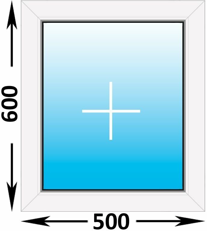 Пластиковое окно Veka WHS глухое 500x600 (ширина Х высота) (500Х600)