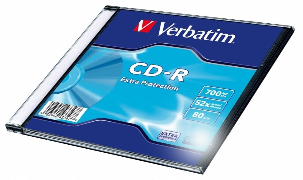 Диск CD-RVerbatim700Mb 52x Extra Protection, 10 шт.