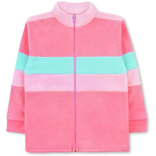 фото Толстовка для девочки - розовый; мятный - полоски , размер 104-110 юлала