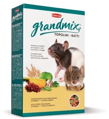 Padovan Grandmix topolini e ratti полнорационный корм для взрослых мышей и крыс 1кг