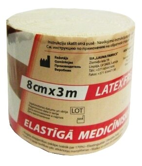 Бинт эластичный медицинский Lauma Medical Модель 2 (3 м х 8 см)