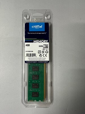 Оперативная память Crucial 4 ГБ DDR3L 1600 МГц DIMM CL11 CT51264BD160B