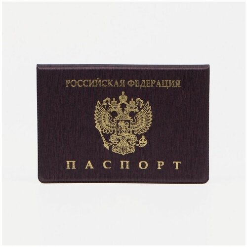 обложка для паспорта дпс пвх тиснение герб красный Обложка для паспорта Сима-ленд, бордовый