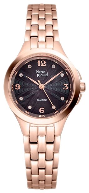 Наручные часы Pierre Ricaud P21071.9174Q, розовый, черный