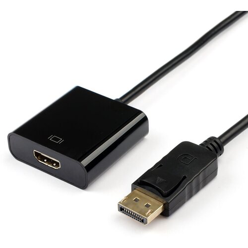 Переходник 0.1 м DisplayPort(m) <=> HDMI(f) ATcom DisplayPort (m) - HDMI (f) 0.1 м (AT6852) видео адаптер displayport на hdmi m f at6852 кабель 0 1 метра чёрный